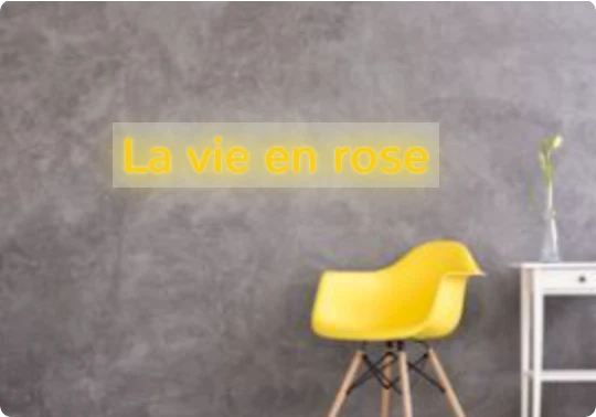 Custom text: La vie en rose