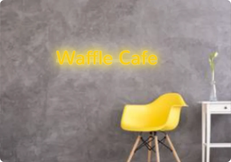 Custom text: Waffle Cafe