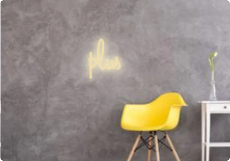 Custom text: plus
