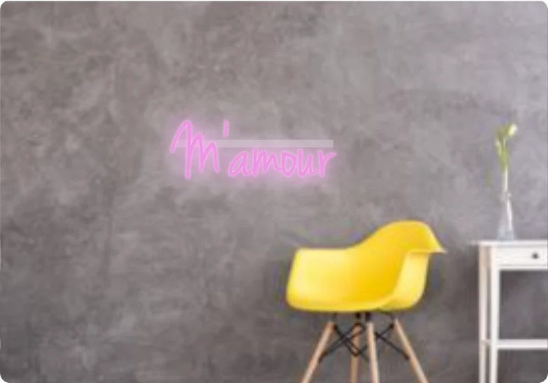 Custom text: M'amour