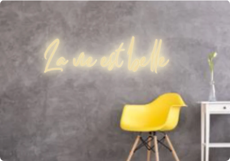 Custom text: La vie est belle