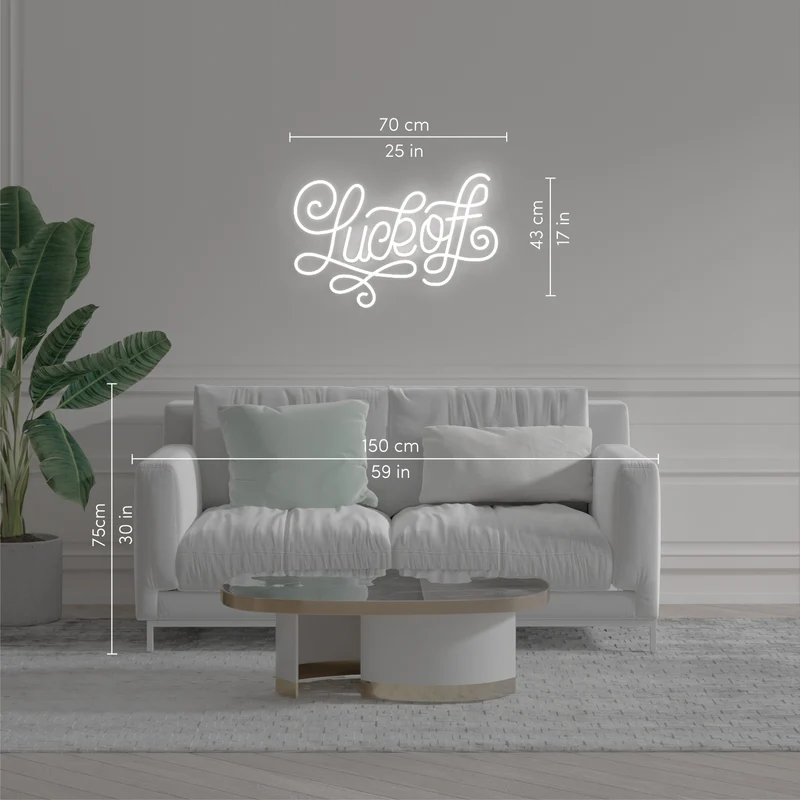 Luck Off by Joanna Behar - Signe en Néon LED