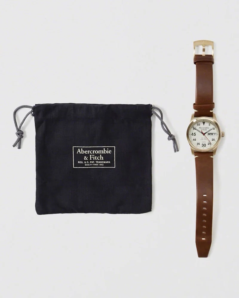 Leather-Strap Watch