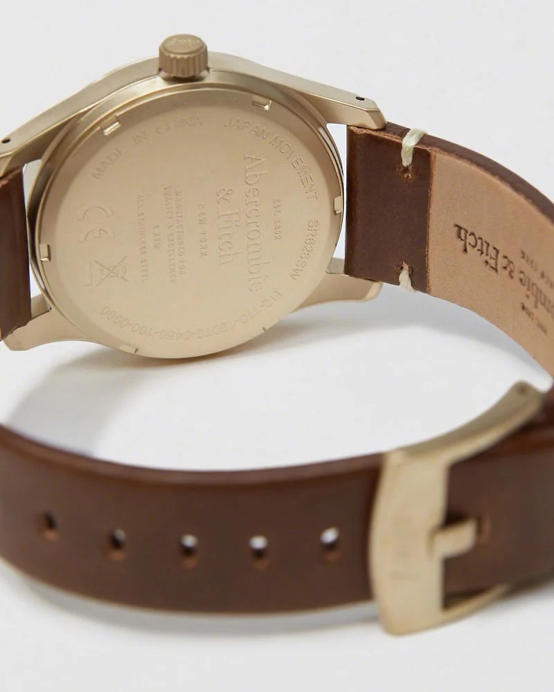 Leather-Strap Watch