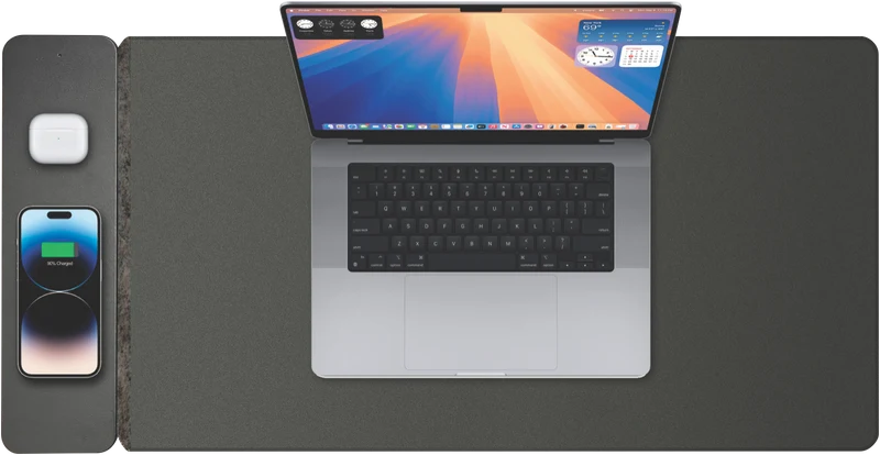 Laser ChargeCore Wireless Charging Desk Mat (Black)