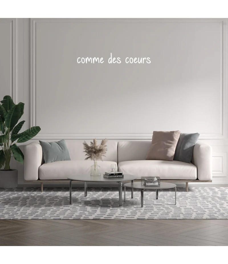 Custom text: comme des coeurs