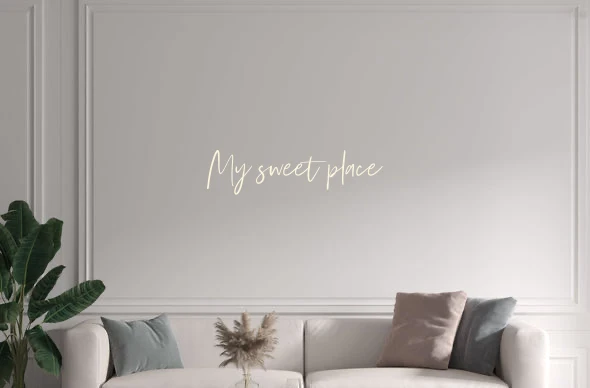 Custom text: My sweet place