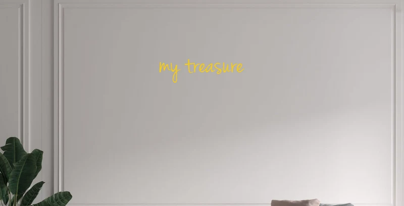 Custom text: my treasure