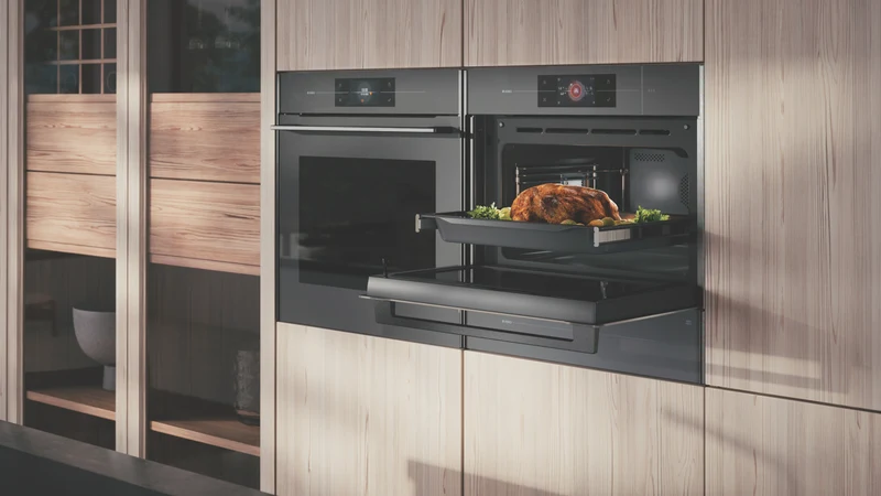 ASKO Elements 45cm Built In 5-In-1 Combi Steam Microwave Oven, Pearl Grey