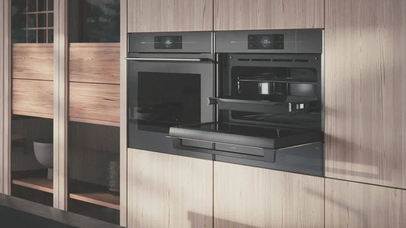 ASKO Elements 45cm Built In 5-In-1 Combi Steam Microwave Oven, Pearl Grey