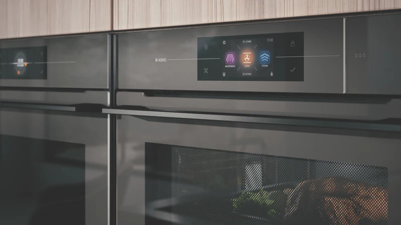 ASKO Elements 45cm Built In 5-In-1 Combi Steam Microwave Oven, Pearl Grey