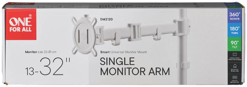 One For All Single Arm Smart Series Monitor Arm