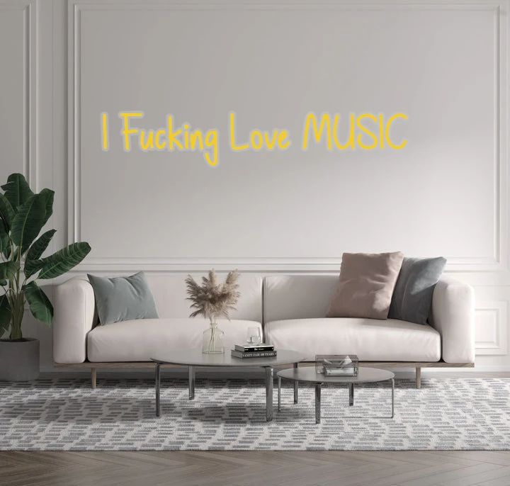 Custom text: I Fucking Love MUSIC
