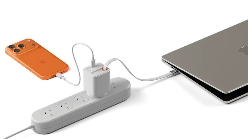Cygnett Powerplus 65W Wall Charger with 80cm Retractable USB-C Cable