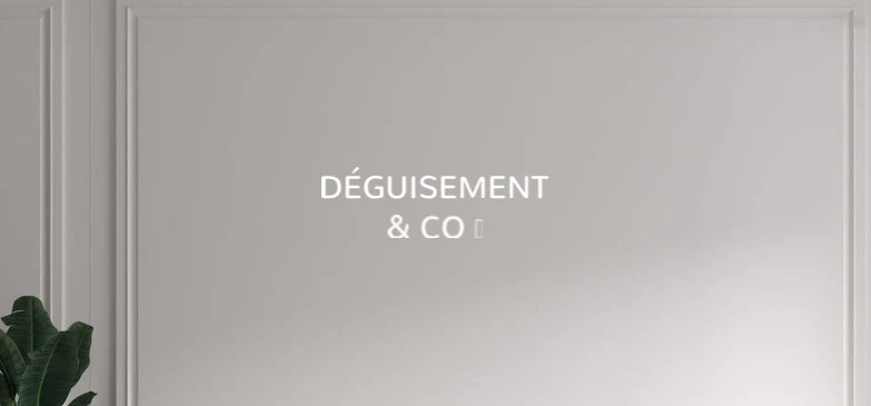 Custom text: DÉGUISEMENT & CO ↓