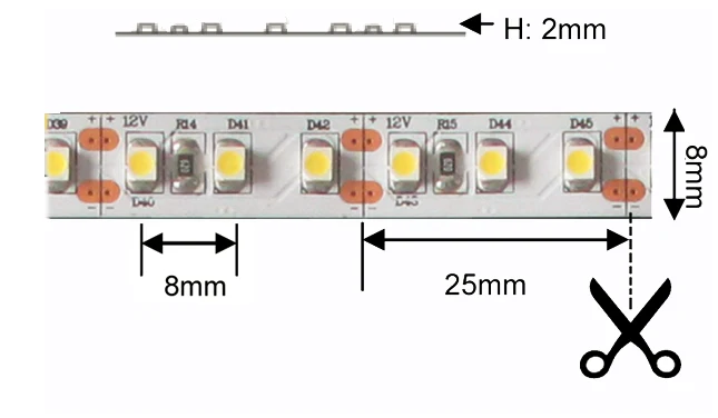 Ruban lumineux DEL NTUT60 10W/M 24Vdc flexible Blanc. 5 Mètres.