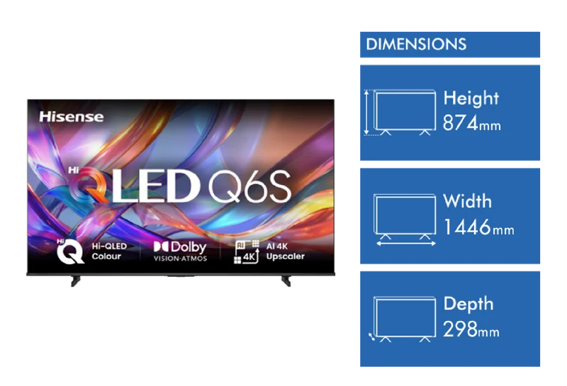 Hisense 65" Q6SAU 4K Hi-QLED Smart TV 2026