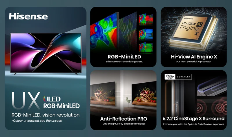 Hisense 100" RGB 4K MiniLED 165Hz Smart AI TV 2025