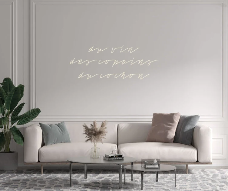 Custom text: du vin des copains du cochon