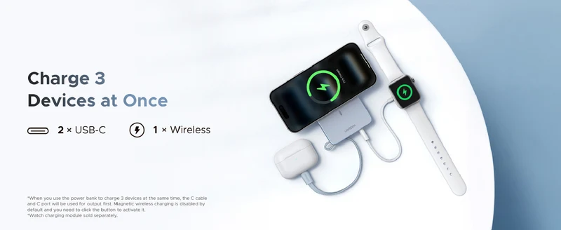 UGREEN Qi2.2 25W 10KmAh Magnetic Wireless Power Bank