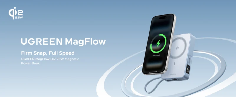 UGREEN Qi2.2 25W 10KmAh Magnetic Wireless Power Bank