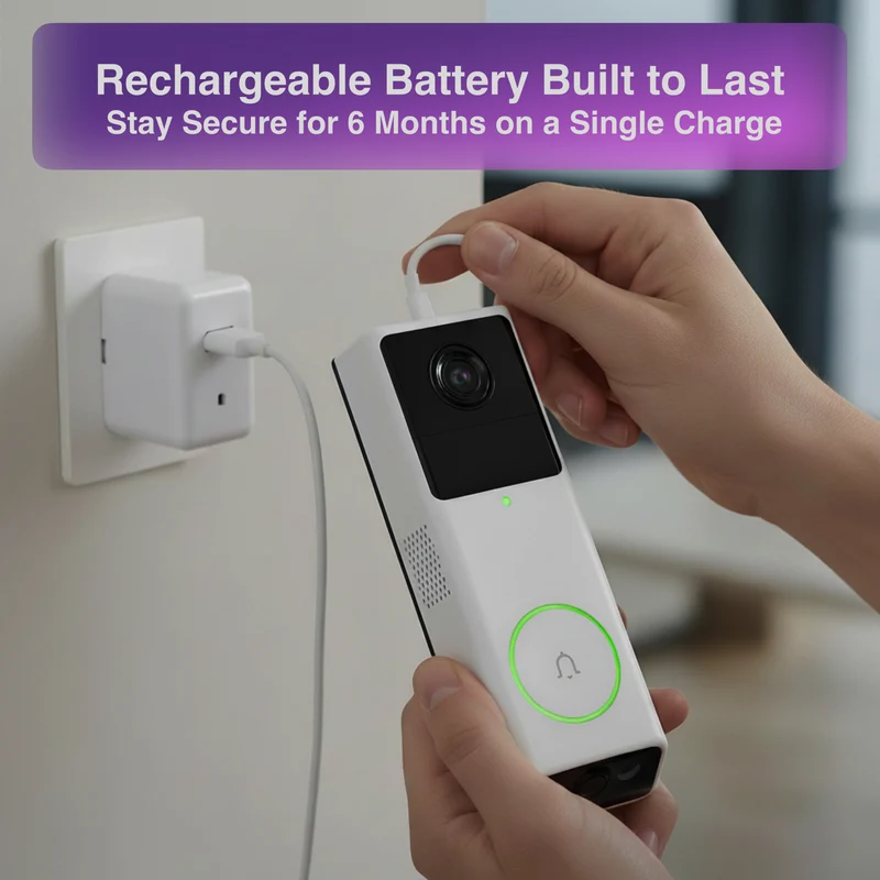 Connect SmartHome 2K Dual Camera Doorbell with Chime