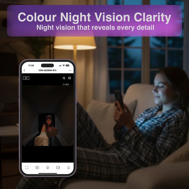 Connect SmartHome 2K Dual Camera Doorbell with Chime