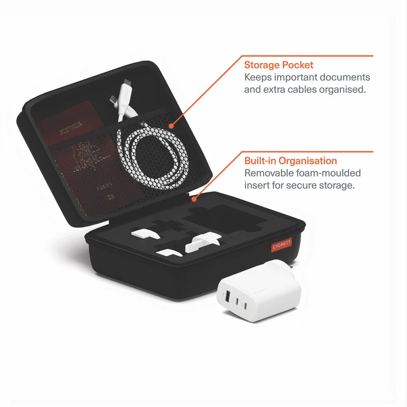 Cygnett Voyager 67w Multiport GaN Travel Wall Charger