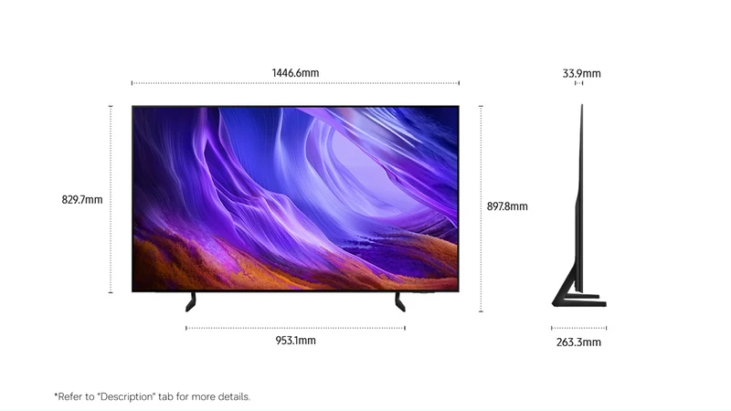 Samsung 65" OLED S85H 4K Smart AI TV 2026