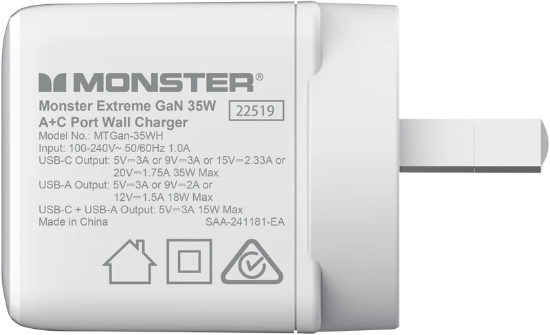 Monster GaN Wall Charger 35W