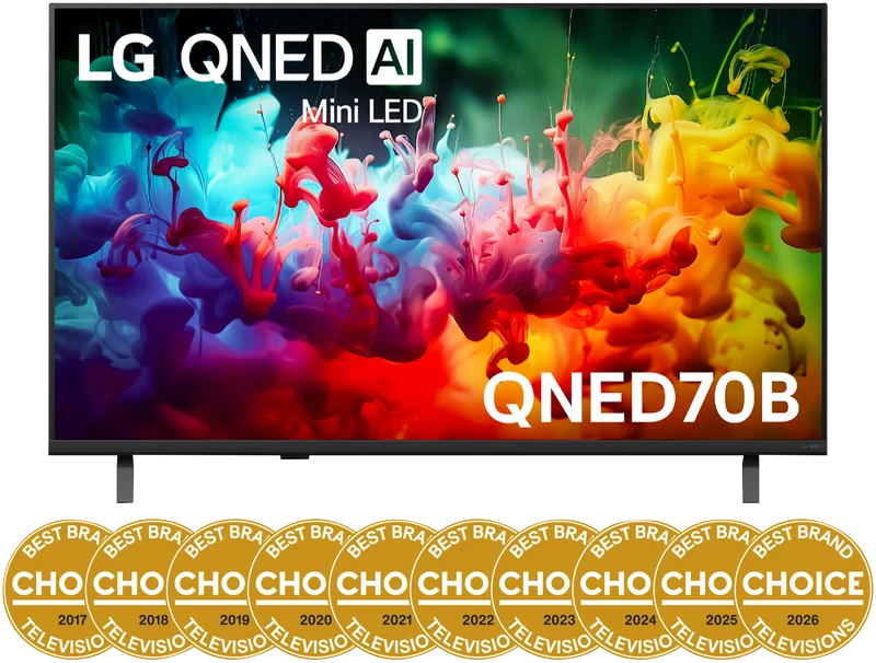 LG 43" QNED70B AI Mini LED 4K Smart TV 2026