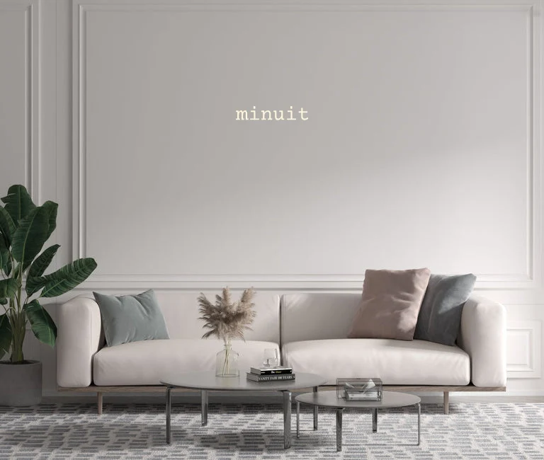 Custom text: minuit