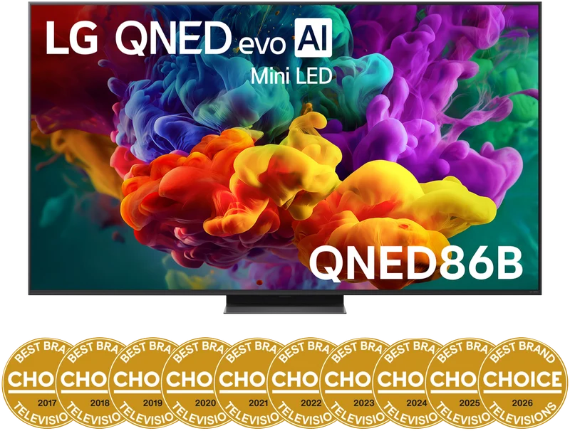 LG 65" QNED86B EVO AI Mini LED 4K Smart TV 2026