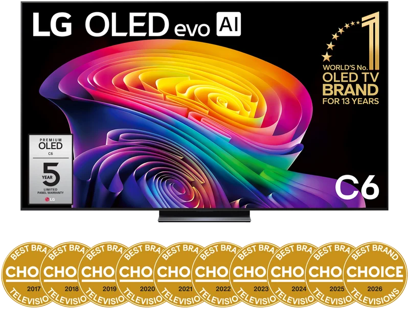 LG 83" OLED EVO AI C6 4K Smart TV 2026