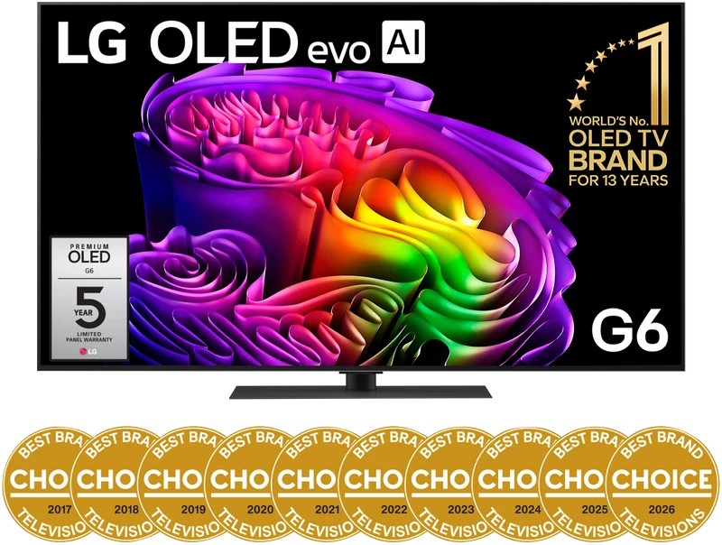 LG 55" OLED EVO AI G6 4K Smart TV 2026
