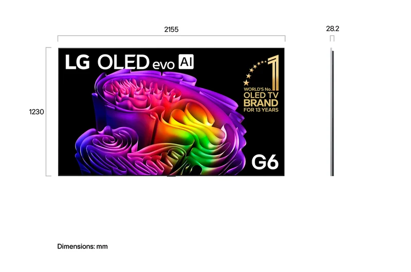 LG 97" OLED EVO AI G6 4K Smart TV 2026