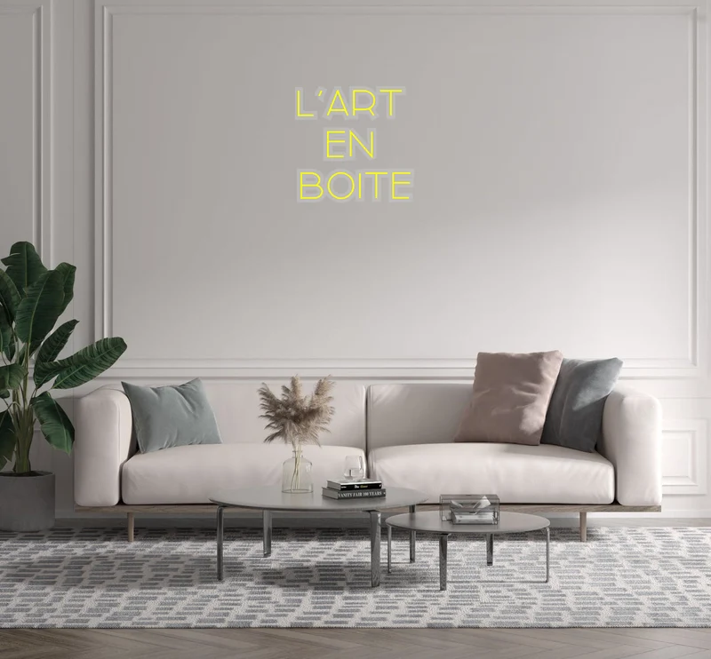 Custom text: L'ART en BOÎTE