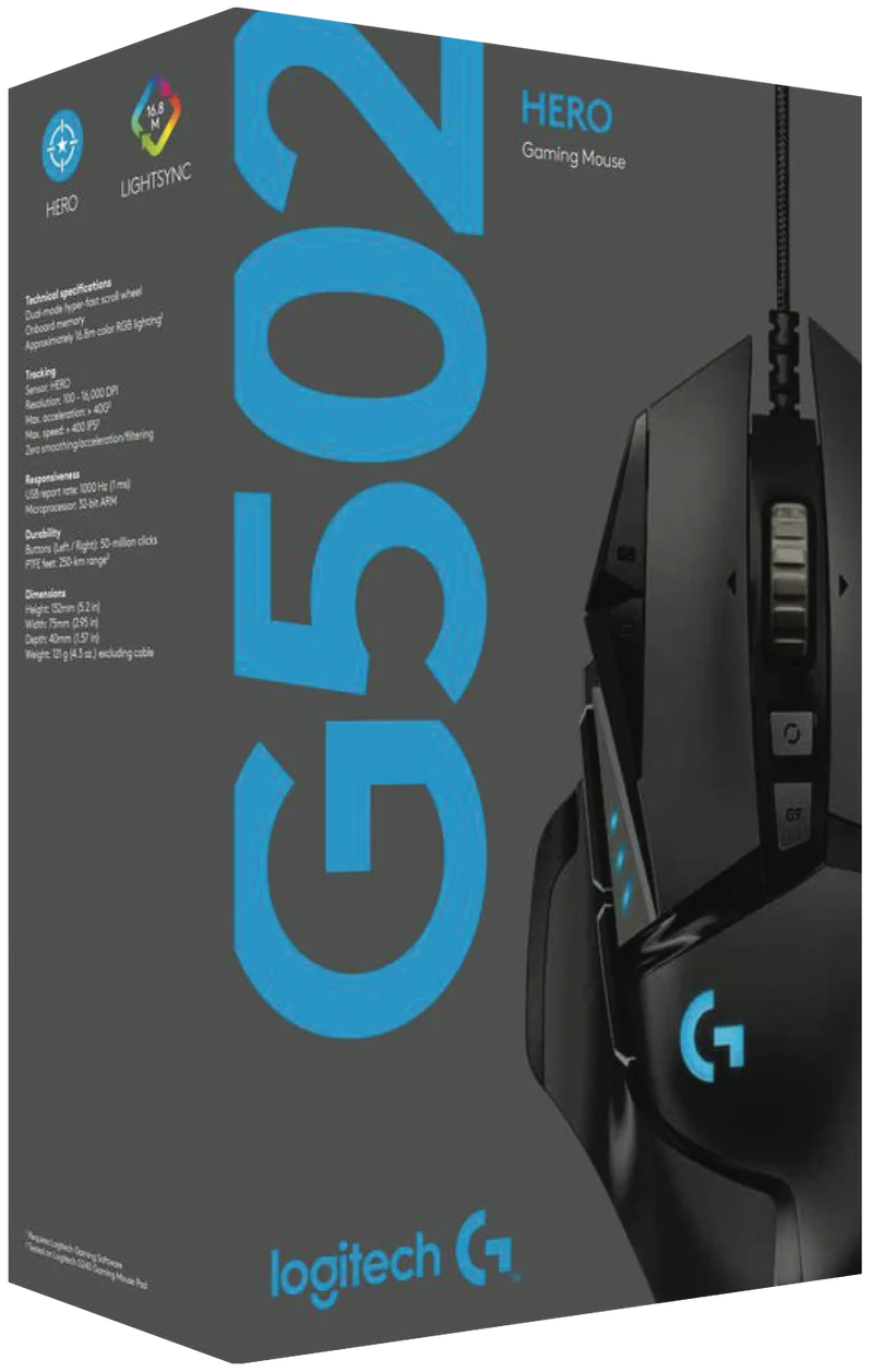 Logitech G502 Hero Optical Gaming Mouse