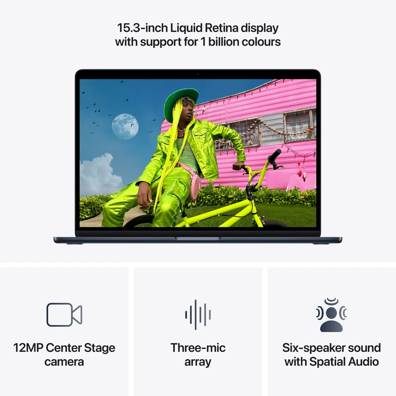 Apple MacBook Air 15" M5 chip 10-core CPU, 10-core GPU 24GB 1TB - Midnight