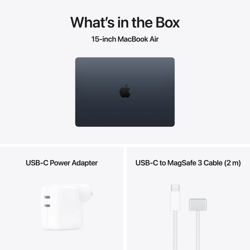 Apple MacBook Air 15" M5 chip 10-core CPU, 10-core GPU 24GB 1TB - Midnight