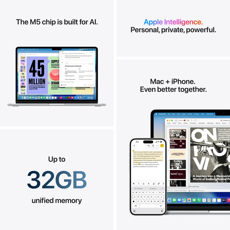 Apple MacBook Air 15" M5 chip 10-core CPU, 10-core GPU 24GB 1TB - Sky Blue