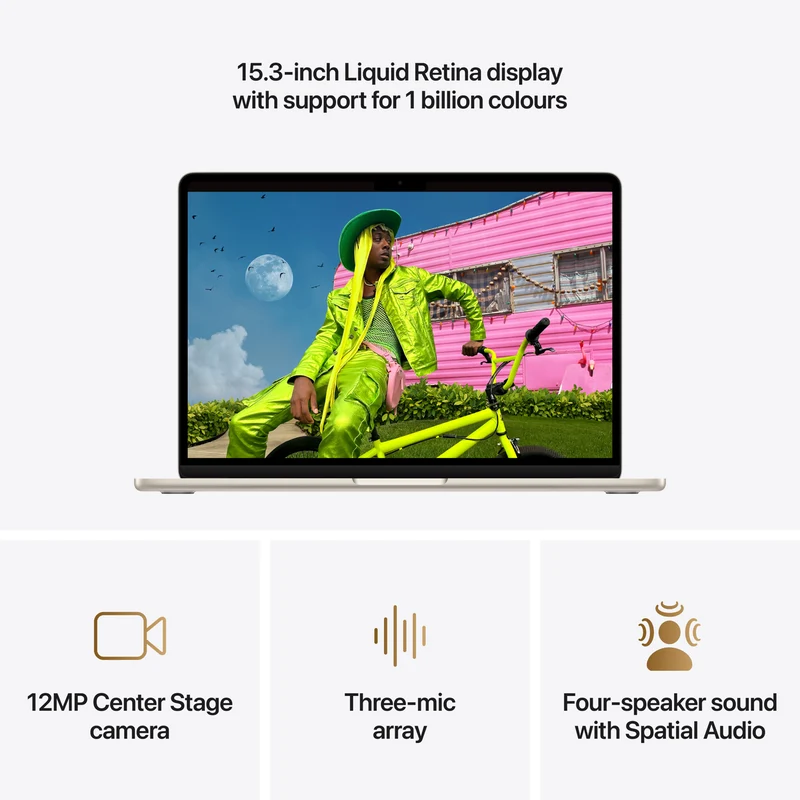 Apple MacBook Air 13" M5 chip 10-core CPU, 10-core GPU 16GB 1TB - Starlight