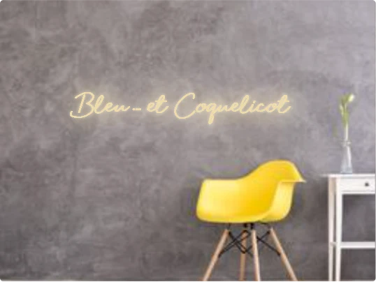 Custom text: Bleu... .et Coquelicot