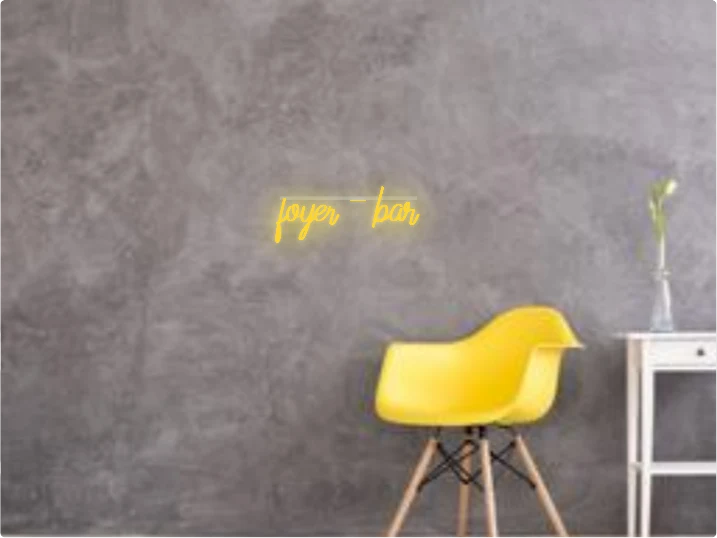 Custom text: foyer - bar