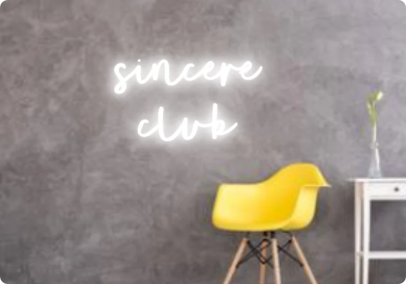 Custom text: sincere club