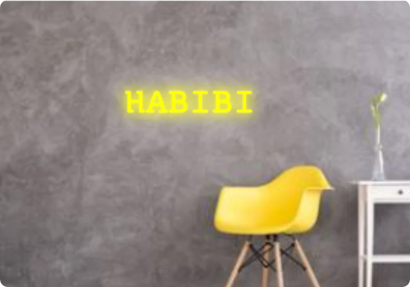 Custom text: HABIBI