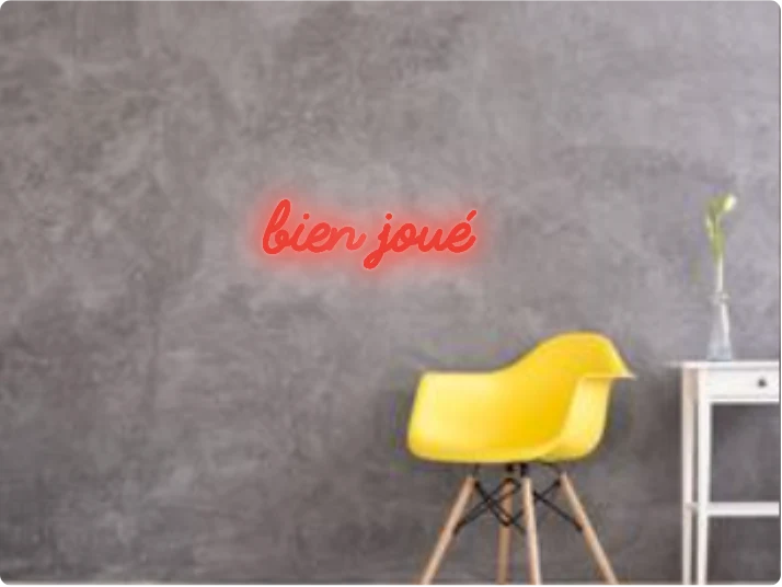 Custom text: bien joué