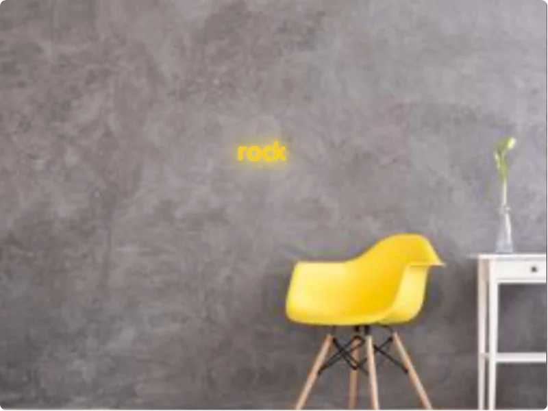 Custom text: rock