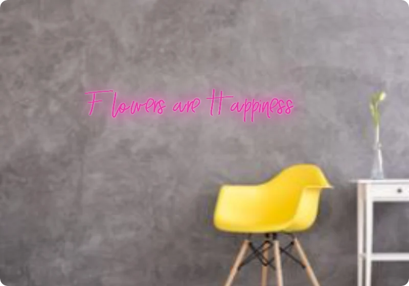 Custom text: Flowers are Happiness