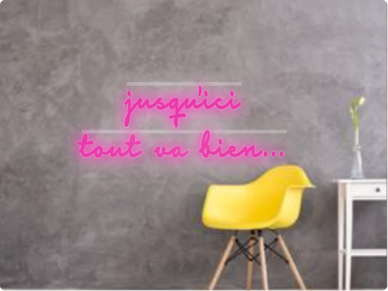 Custom text: jusqu'ici tout va bien...